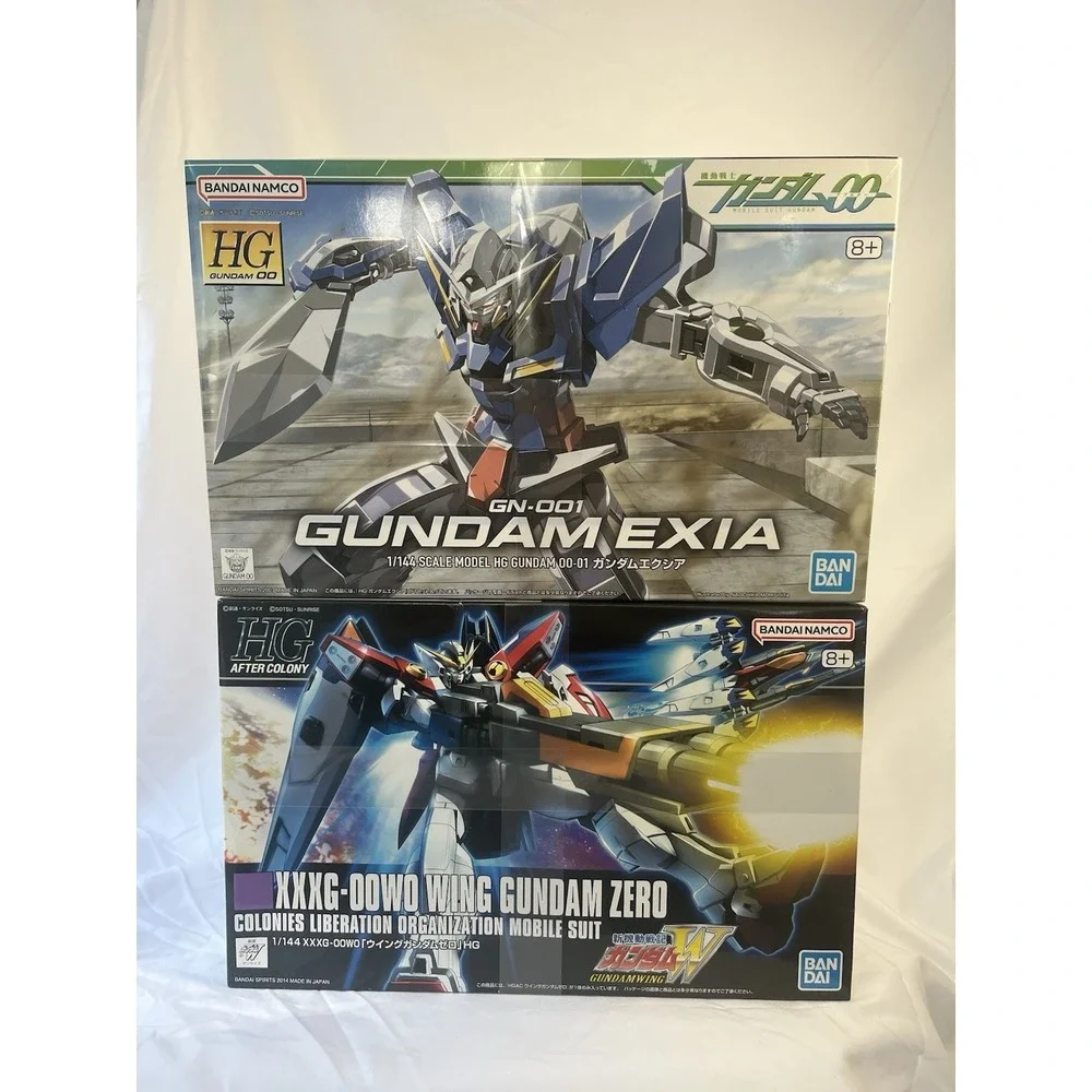 Set of 4 Bandai HG Gundam Model Kits Exia Wing Zero‎ Blazing